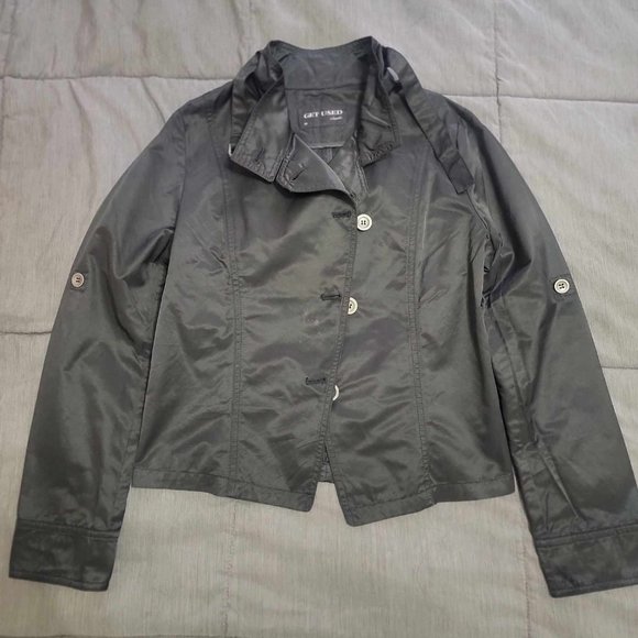 Black GET USED Classic Jacket Size 6 US - Picture 1 of 4
